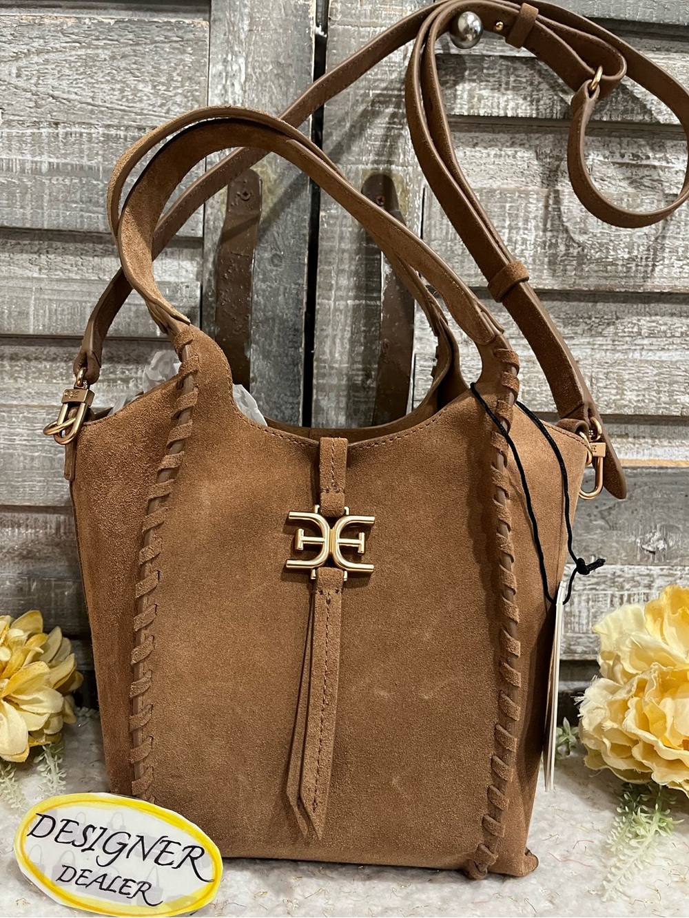 Sam Edelman Sylvia Whipstitch Mini Bucket Bag NWT! - Picture 3 of 12